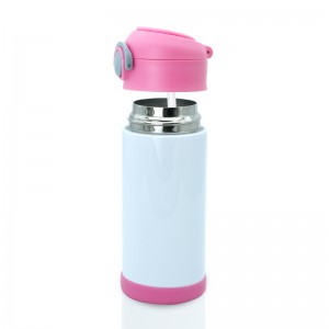 儿童水壶Sublimation Blank 12oz Stainless Steel Insulated Kids Tumblers Straight Thermos Straw Water Bottles for Children升华运动水杯