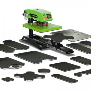 No.12 40x50cm Newest Fast Change Heat Press Plate Combo Platen Multi Functional for Zipper Jackets Clothing Labels Polo Shirts 多底板烫画机