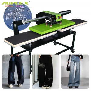 40*120cm Pneumatic Heat Press 长裤水钻烫印机 气动半自动热转印机器