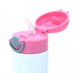 儿童水壶Sublimation Blank 12oz Stainless Steel Insulated Kids Tumblers Straight Thermos Straw Water Bottles for Children升华运动水杯