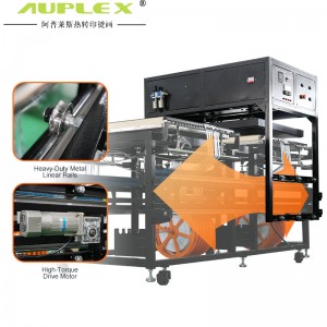 80*100cm Pneumatic Dual Station 织带烫画机 25 卷双面热升华转印设备