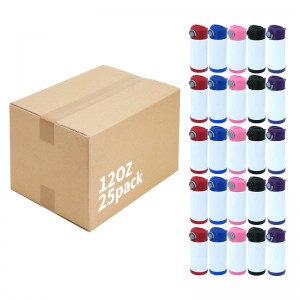 儿童水壶Sublimation Blank 12oz Stainless Steel Insulated Kids Tumblers Straight Thermos Straw Water Bottles for Children升华运动水杯