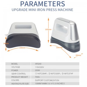 Mini Portable Sublimation Heat Press Machine for T-shirts/Hat/Socks//Phone Case/Label/hat Printing