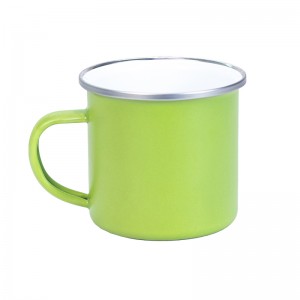 哑光彩色搪瓷杯 涂层杯办公室水杯custom wholesale咖啡杯