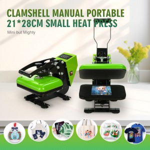 Heat Transfer Mini Sublimation Heat Press Machine T-shirt Printing烫画机小型21*28cm