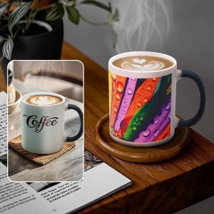 哑光变色杯11oz Matte Hot Water Color Changing Mug Sublimation Blank Ceramic Magic Mug with Inner Color