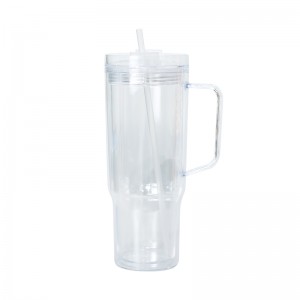 40oz Sublimation Snow Globe Tumbler Glass Can 20oz Double Wall Pre Drilled Snow Globe Beer Glasses 40oz雪球杯塑料杯