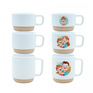 Family stacking cup 家庭陶瓷杯三口之家家用杯子 新款马克杯