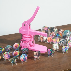 多合一冰箱贴制作机可换模具按压省力胸章diy儿童塑料徽章机器工厂 Factory Supply All-in-One Refrigerator Magnet Button Maker Machine