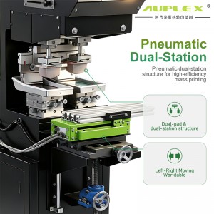 双工位自动 Pad Printer，气动双胶头移印机，工业精密 logo 印刷设备，适配塑料金属陶瓷多材质