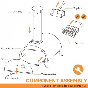 Multi-function BBQ Oven 多功能烘烤设备 Garden Fire Pit Oven 花园庭院烤炉 无烟柴火炉 家用露营手工披萨制作炉