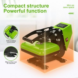Heat Transfer Mini Sublimation Heat Press Machine T-shirt Printing烫画机小型21*28cm