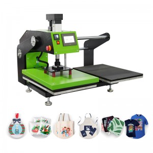 阿普莱斯烫画机Wholesale Factory Auto Open Heat Press Machine for DTF Film Cycling Pressing Function电动热转印机双工位