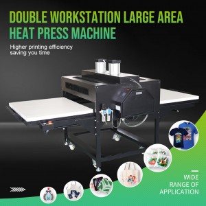 Pneumatic Double-Working Table Large Format Heat Press Machine with Pull-out Style