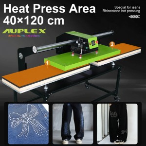 40*120cm Pneumatic Heat Press 长裤水钻烫印机 气动半自动热转印机器