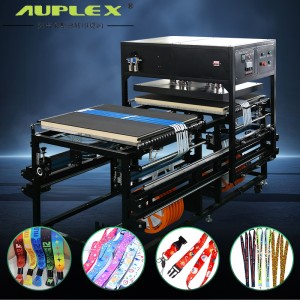 80*100cm Pneumatic Dual Station 织带烫画机 25 卷双面热升华转印设备