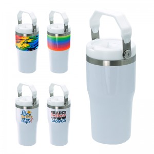 升华水壶Factory Supply Modern 20 oz Tumbler with Handle & Straw Car Cup Holder Friendly Insulated Stainless Steel Water Bottle