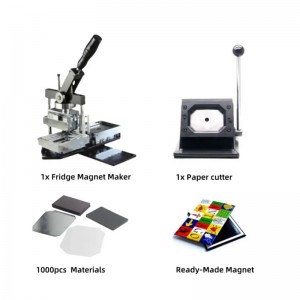 90*65mm square Button Badge Fridge Magnet Making Machine 80*53mm长方形胸章机