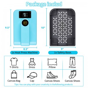 熨斗烫画机 8″*9.5″ Mini Easy Press Express Small HTV Vinyl Sublimation Transfer Portable Heat Press Machine