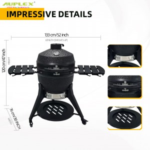 Wholesale 22″ Kamado BBQ Charcoal Grill 家用陶瓷烧烤炉 精准温控烤肉窑炉多色可 OEM 定制