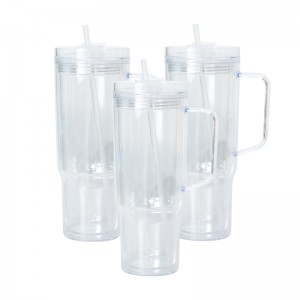 40oz Sublimation Snow Globe Tumbler Glass Can 20oz Double Wall Pre Drilled Snow Globe Beer Glasses 40oz雪球杯塑料杯