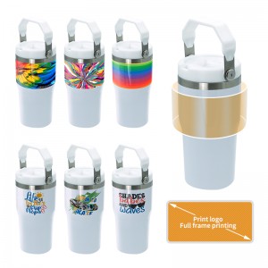 升华水壶Factory Supply Modern 20 oz Tumbler with Handle & Straw Car Cup Holder Friendly Insulated Stainless Steel Water Bottle