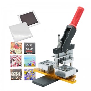 63.5*63.5mm方形胸章机2.5 Inch Photo Square Button Badge Fridge Magnet Making Machine Fridge Magnet Square Button Badge Making Machines