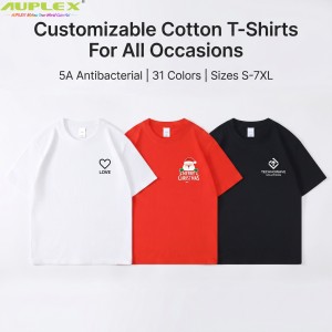 180g重磅空白T恤 31色可选 可定制印花Cotton Tee 5A级抗菌S-7XL