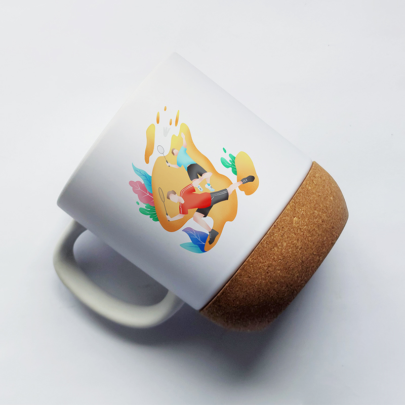 咖啡杯创意马克杯带盖软木底隔热保温喝水杯牛奶早餐办公泡茶杯子