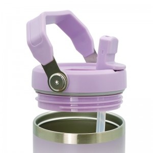 升华水壶Factory Supply Modern 20 oz Tumbler with Handle & Straw Car Cup Holder Friendly Insulated Stainless Steel Water Bottle