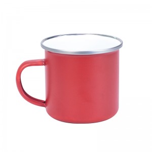哑光彩色搪瓷杯 涂层杯办公室水杯custom wholesale咖啡杯