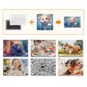 90*65mm Online Wholesaler Multiple Sizes Magnet Making Machine Paper Product Button Badges Fridge Pin Photo Magnet Magnet Making Machine 80*53mm